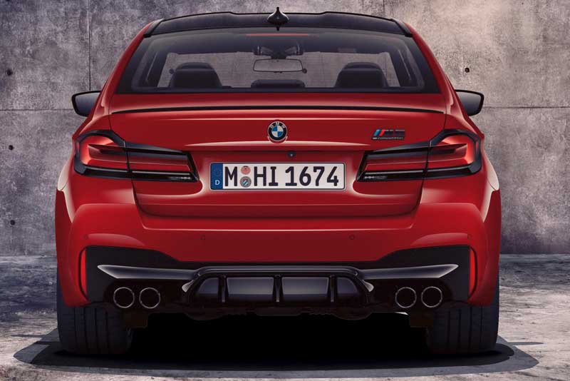 BMW M5 Competition Sedan 2022 Back View