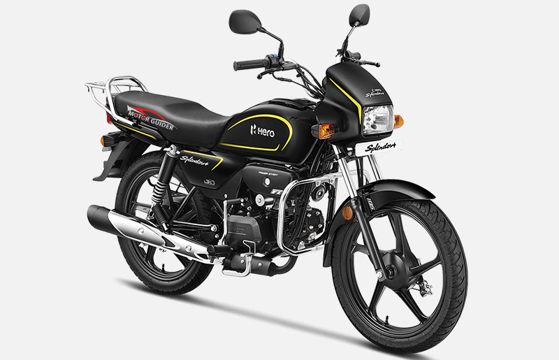 Hero Splendor+ Black and Accent 2022 Front View